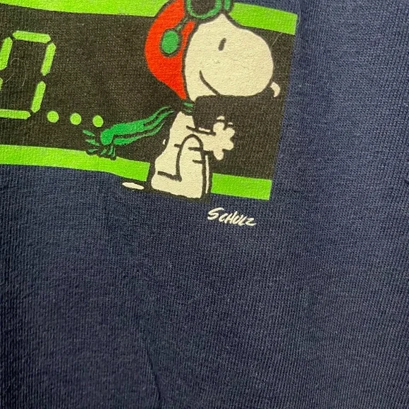 vintage 90s snoopy graphic MetLife Charlie Brown short sleeve casual T-shirt - Picture 4 of 7